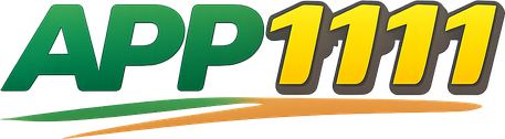 app 1111 logo on glass style homepage